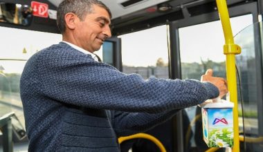 Belediye otobüsleri dezenfekte ediliyor