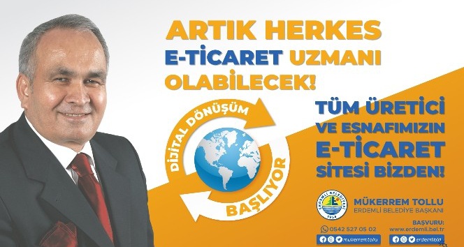 Erdemli Belediyesinden esnaf ve tarım üreticilerine hediye web sitesi