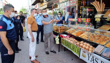 Akdeniz Zabıta Ekipleri; İş yerlerini Denetledi, Maske Dağıttı