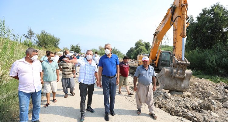 Mezitli Belediyesi, tehlikeli geçitte çalışmalara başladı