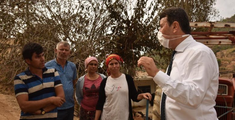 Başkan Kılınç Yangın Bölgesinde İncelemelerde Bulundu