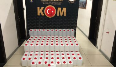 850 LİTRE SAHTE ALKOL ELE GEÇİRİLDİ