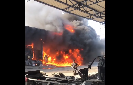 Tırmıl Sanayi Sitesinde Yangın