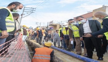 Çay ve Çilek Mahallelerinde içme suyu şebeke hattı çalışması sürüyor