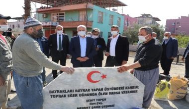 Şehidin adını taşıyan kaide yenilendi