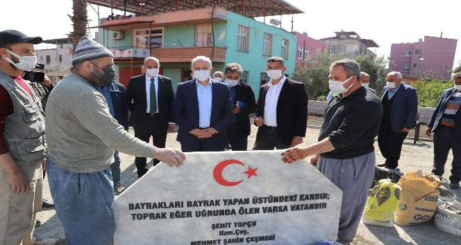 Şehidin adını taşıyan kaide yenilendi