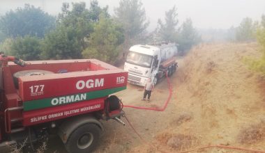 Mezitli Belediyesi Ekipleri Yangın Bölgesinde