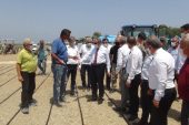 Damla sulama yönetimi ile çeltik ekim töreni düzenlendi