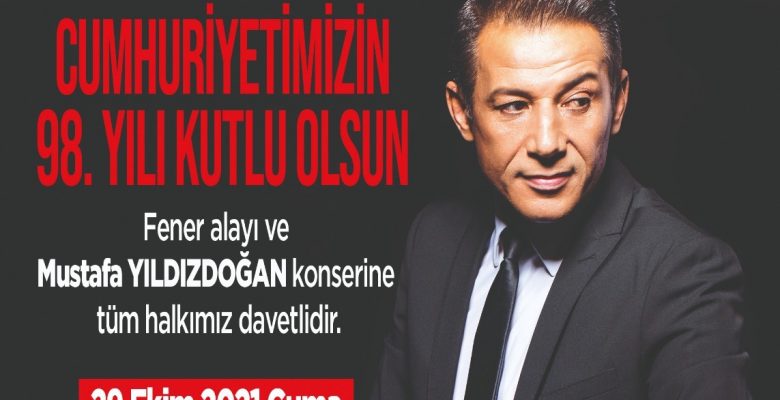 Anamur Belediyesi Cumhuriyetin coşkusunu Mustafa Yıldızdoğan konseri ile kutlayacak