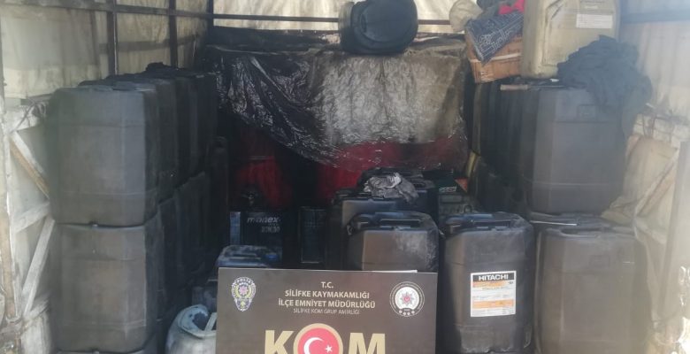Silifke’de Kaçak Akaryakıt Ele Geçirildi