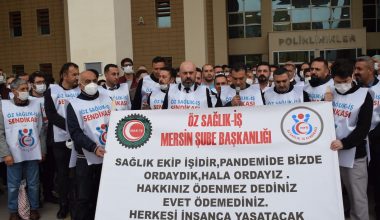 Sağlık çalışanları alana indi