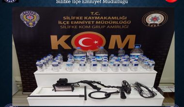 SİLİFKE’DE SAHTE İÇKİ ELE GEÇİRİLDİ