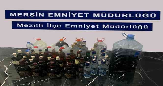 Mezitli’de sahte içki operasyonu