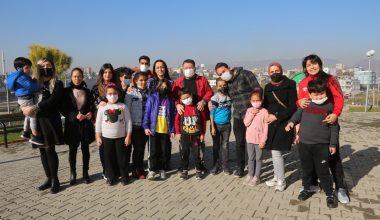 Görme engelli çocuklar, doyasıya eğlendi.