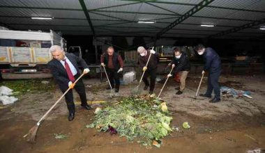 Tarımsal destek amacıyla kompost üretimine takım elbiseli destek