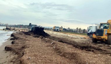 Mersin Millet Bahçesi Sahiline Vuran Atıklar Toplandı