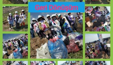 Minik öğrencilerden atık sergi ve defilesi