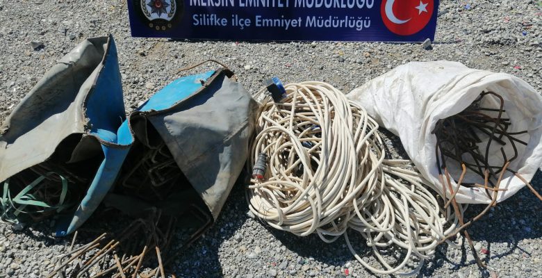 SİLİFKE’DE İNŞAAT HIRSIZI POLİSTEN KAÇAMADI