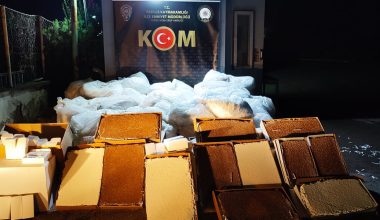 959 BİN MAKARON ELE GEÇİRİLDİ