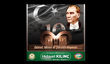 Başkan Kılınç’ın 10 Kasım Atatürk’ü Anma Günü Mesajı