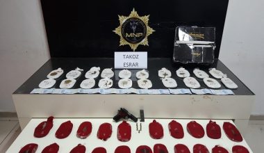 7 Kilo 950 gram gelen Takoz Esrar maddesi ele geçirildi