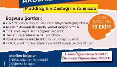 AKDENİZ BELEDİYESİ’NDEN ÜNİVERSİTE KAZANAN GENÇLERE DESTEK